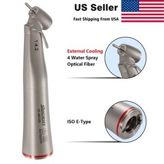 Dental Optic Fiber LED 1:4.2 Increasing Handpiece 45°Angle Head External Channel