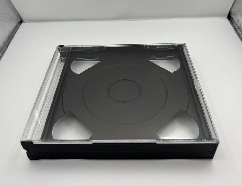 50 NEW 24MM DOUBLE (2) CD CHUBBY BLACK, CASE ONLY, 1057Q, MADE IN US