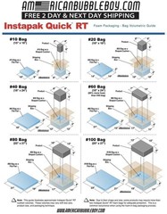 Instapak Quick RT #60 Expanding Foam Bags 12 Pack Sealed Air FREE SHIP