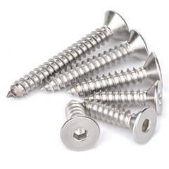 Hex Socket Countersunk Flat Head Self Tapping Screws 304 Stainless Steel M2-M6