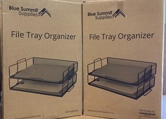 Blue Summit Supplies~ 2 Tier File Tray Organizer~Lot of 2~FREE SHIPPING~