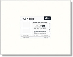 Shipping Labels with Self Adhesive, Square Corner, for Laser & Inkjet Printers,