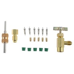 7/16″ Female to 1/4″ Male Brass Can Tap Adapter With Leak Saver R290 R600a New