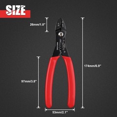 Ergonomic Wire Stripping Tool 7 Inch – Anti-Rust Crimping Pliers for 12-20 AWG