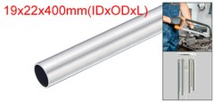 22mm OD 19mm Inner Dia 400mm Length 6063 Aluminum Tube for Industry DIY Project
