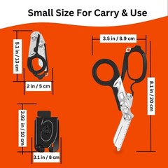 Emergency Trauma Shears Medic Emt Heavy Duty Multi Purpose Shears Black Handle