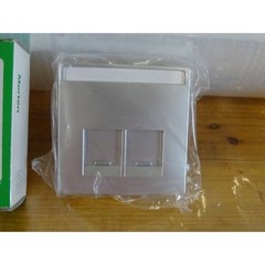 Mtn466660 Frame Artec for Double RJ45 Socket, Aluminum