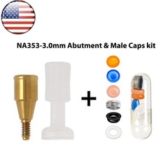 US For Nobel Active Locator Attachment Abutment NP/RP 1-5mm & Male Cap Inserts