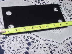Steel Plate 4″ X 8.250″ X 0.190 ” Pre-Drilled 4 Holes, Primed and Painted Black