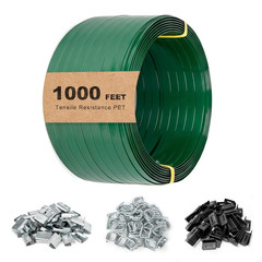 PET Banding Strapping Roll 1000Ft, 5/8” X 0.036” Polyester Strapping, 1200Lbs