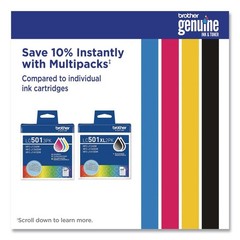 Brother LC501XL2PKS 500 Page-Yield High-Yield Ink – Black (2/PK) New