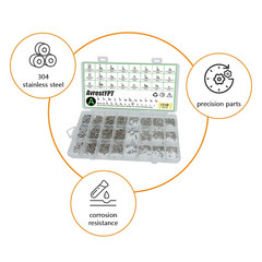 1110Pcs 304 Stainless Steel Metric Micro Screws Nuts Assortment, M1 M1.2 M1.4 M1
