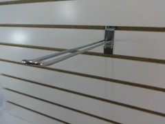 8″ Chrome Slatwall Grid Panel Safety Hook Display Store Wall Fixtures