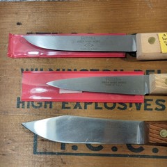 Dexter Russell Green River Works Carbon Steel Kitchen/Butcher Knives, Lot of 3
