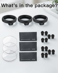 Protection Kit for Eko Core 500 Digital Stethoscope, 3 Tempered Glass black