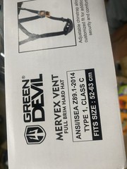 Green Devil Mervex Vent Full Brim Hard Hat Type 1 Class C Size (52-63 Cm)