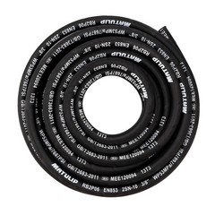 50FT 3/8″ Hydraulic Hose with 16PCS Hydraulic Hose Fittings, 2-Wire Braided Tube