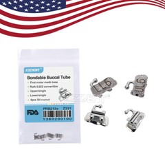 AZDENT Dental Orthodontic Bands with Buccal Tube 1st Molar Roth .022 35#-40#+