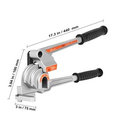 Uimoso 3-in-1 Lever Pipe Tube Bender for 1/4″, 3/8″, 1/2″ O.D., 0-180° Angles