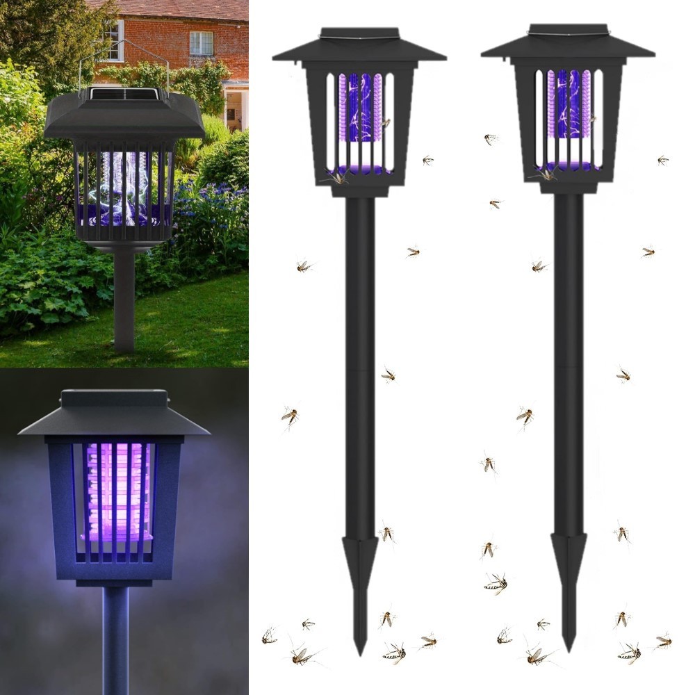 Solar Powered Mosquito Zapper Solar Bug Zapper, Bug Zapper Outdoor IP44 Mosquito
