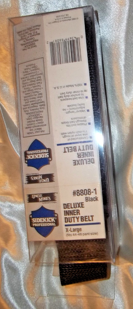 NOS Uncle Mike’s Sidekick Deluxe Inner Duty Belt X-Large #8808-1 Nylon Web 1.5″