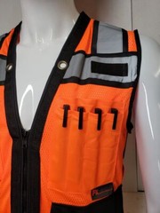 Safety vest orange with Tablet Pocket