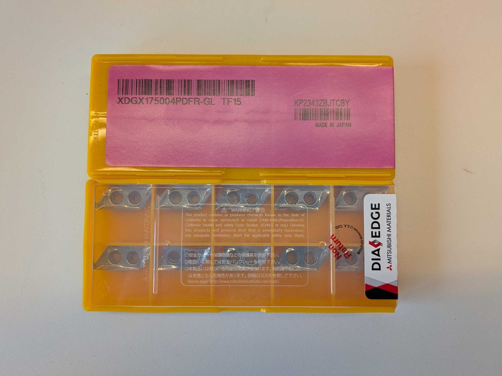 Mitsubishi XDGX175004PDFR-GL TF15 | Carbide Milling Inserts | 10 Pack | NEW