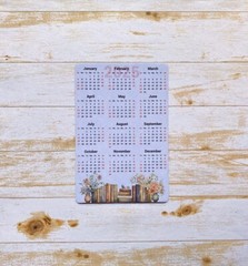 Books Design Calendar Magnet 4″ x 6″ | Start On Any Month | Magnetic Calendar