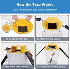 4-PACK Bucket Lid Mouse Rat Trap Bucket Mousetrap Catcher US FAST SHIPPING🔥