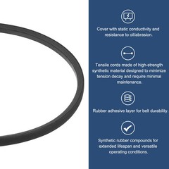 3Pcs 3L270 Classic Wrapped Rubber V-Belt 27″ 686mm Outside Circumference