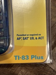 Texas Instruments TI 83 Plus Clear Blue Graphing Calculator W/Cover New w/book