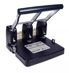 Effortless 3-Hole Punch: 100-Sheet Capacity, Manual, Heavy-Duty 3-Hole Punch