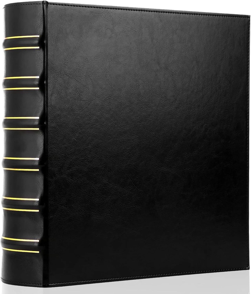 Vintage Hardback 3 Ring Binder 2 Inch, Professional Leather Binder 3 Ring, Th…