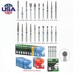 Dent Diamond Burs for fit High Speed Handpiece Medium FG 1.60mm 20 fixed types