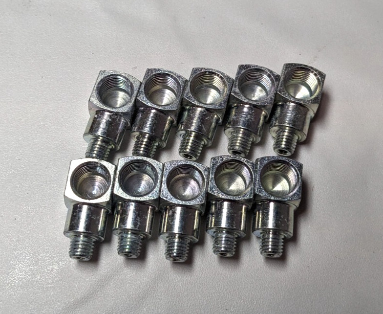 UMETA Grease Fitting Adapter 90 ° 1/4″-28 to 1/8″ Female NPT 5546159 *Qty10*