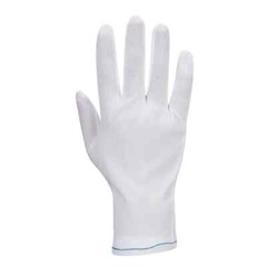 12 PAIR 1 DOZEN 100% NYLON INSPECTION GLOVES WHITE COIN JEWELRY MENS SIZE LARGE