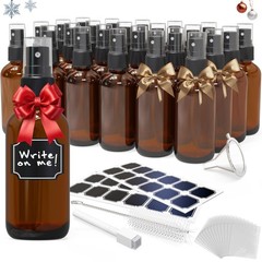 Nevlers 4 Oz Amber Spray Bottles 24 Pack | Glass Bottle 4 oz.,