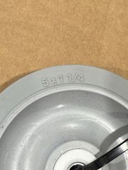 Colson Wheel 2.00005.441 – 5 x 1-1/4 Performa Rubber 3/8 Delrin Bushing Qty 2