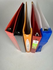 3 Ring Binder Lot of 10 Mixed Colors Assorted Sizes Office School Storage