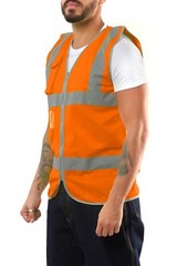 Pack of 10 Custom Hi-Vis Safety Vests – Full-Color Personalized Print