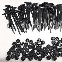 100PCS Nylon Cable Tie Buckle Self Locking Car Body Fastener Clips