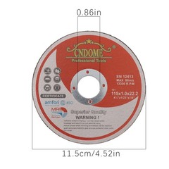 New Cutting Discs 100 Pack 4-1/2 Inch Metal & Stainless Steel Cut-off Wheels