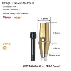 5Pcs US Dental Straight Abutment Ti Hex Hiossen Mini conical replica screw 1-5mm
