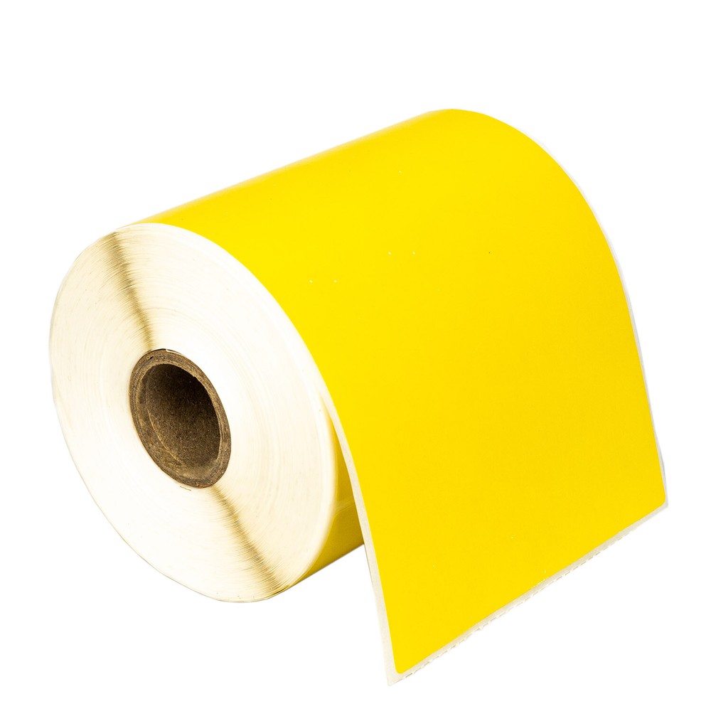 ZEBRA 4×6 COLOR (4″ x 6″) YELLOW Direct Thermal Labels – 1″ Core – (4) Rolls/250