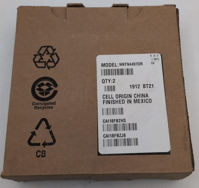 BOX OF 2 MOTOROLA NNTN4497DR LI-ION BATTERY | 2250MAH 7.4V-7.5V 14-17HR P/CHARGE