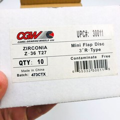 10x CGW Abrasives 30011 Flap Discs 3″ Mini Zirconia Quick Change Type R 36 Grit