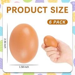 Fake Nest Eggs Wooden Brown Easter Eggs for Craft Get Hens to Lay Eggs 6Pcs