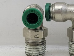 3pcs Parker 90° Swivel Elbows, 1/4″ Tube x 1/4″ NPTF Pipe, PrestoLok Fitting 6A5