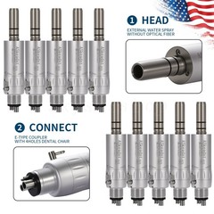 1-10 ASkeadnt Dental Slow Low Speed Handpiece Air Motor E-type 4Holes Micromotor