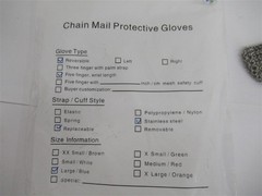 Franklin , Stainless Steel Reversible Chain Mail Protective Glove , Large